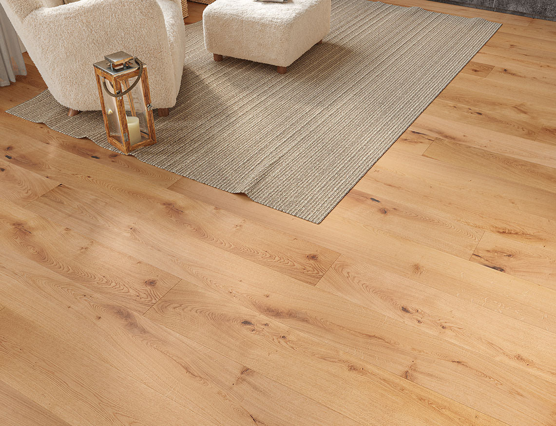 Ashcombe Oak Smooth Plank Engineered Wood Flooring | UV Lacquered | 190 x 1900 x 15/4mm