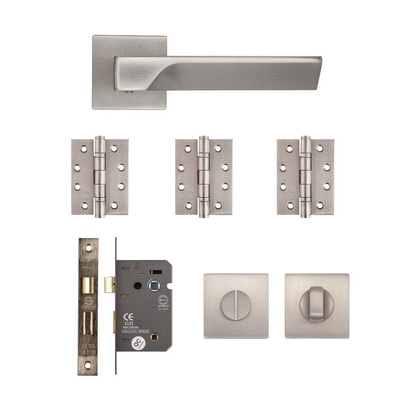 Deanta Athens Bathroom Kit Satin Nickel