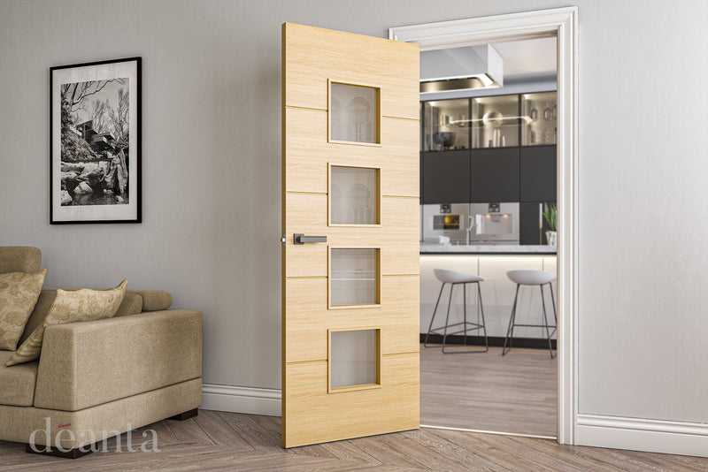 Deanta Oak Augusta Glazed Fire Door