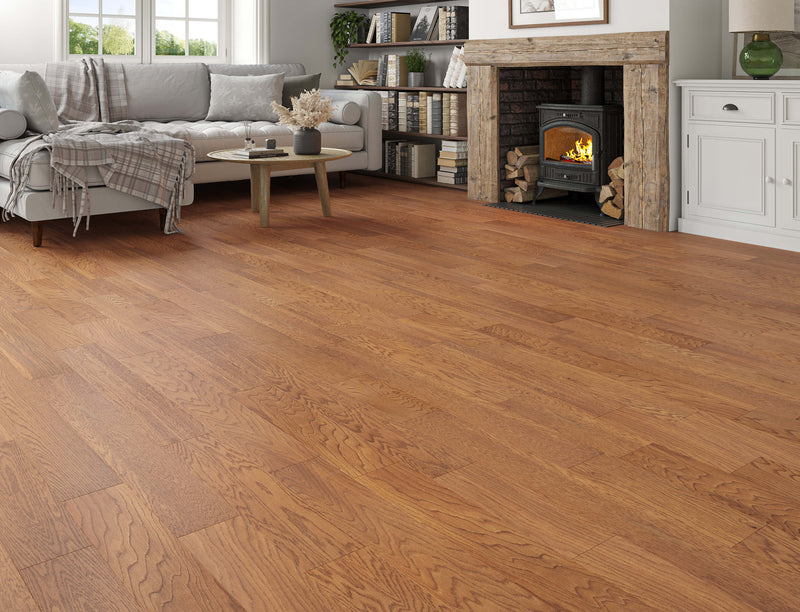 Avon Oak Golden Brushed Plank Engineered Wood Flooring | UV Oiled | 125 x 300-1200 x 14/3mm