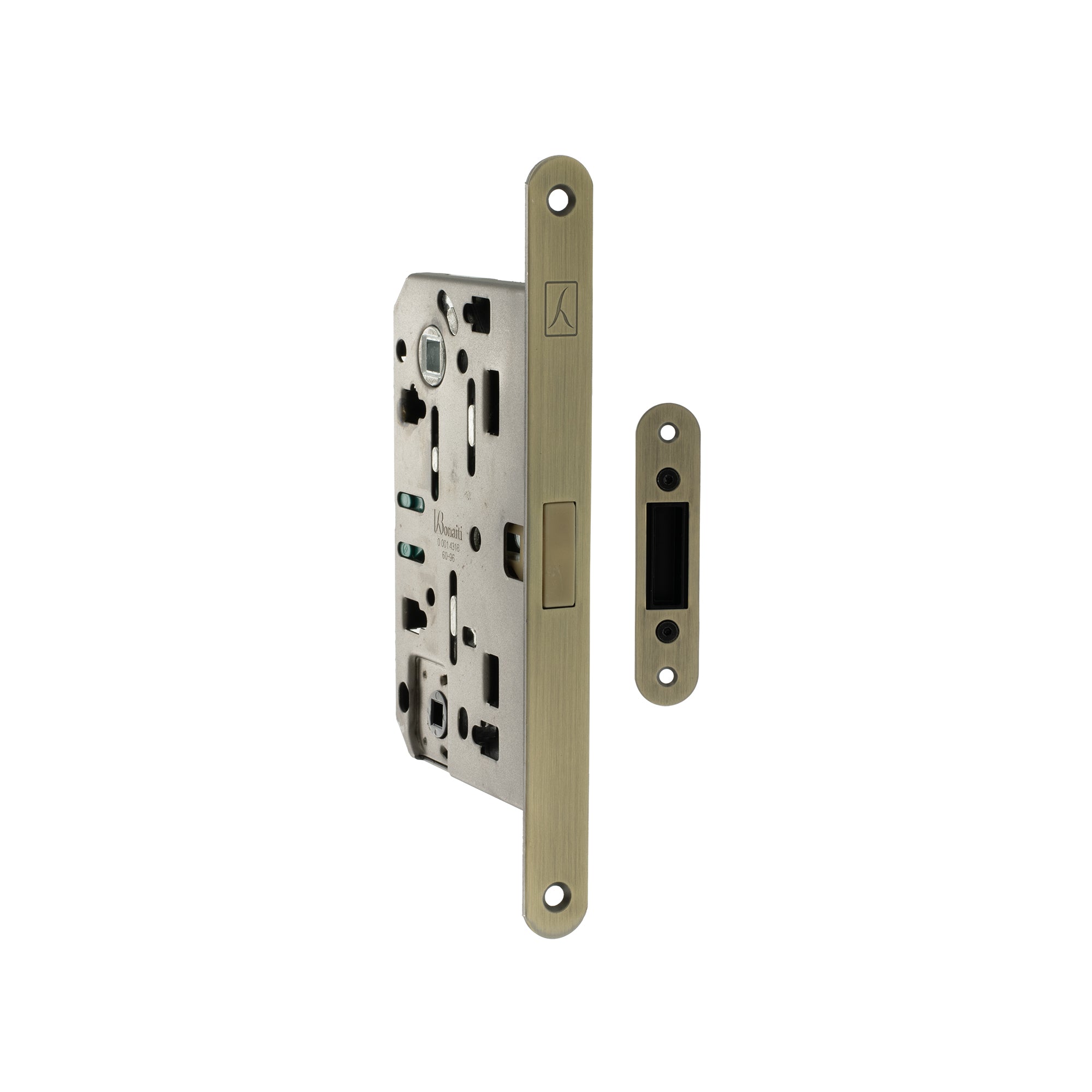 Atlantic Bonaiti Polaris 2XT Magnetic Bathroom Lock 60mm backset - Matt Antique Brass