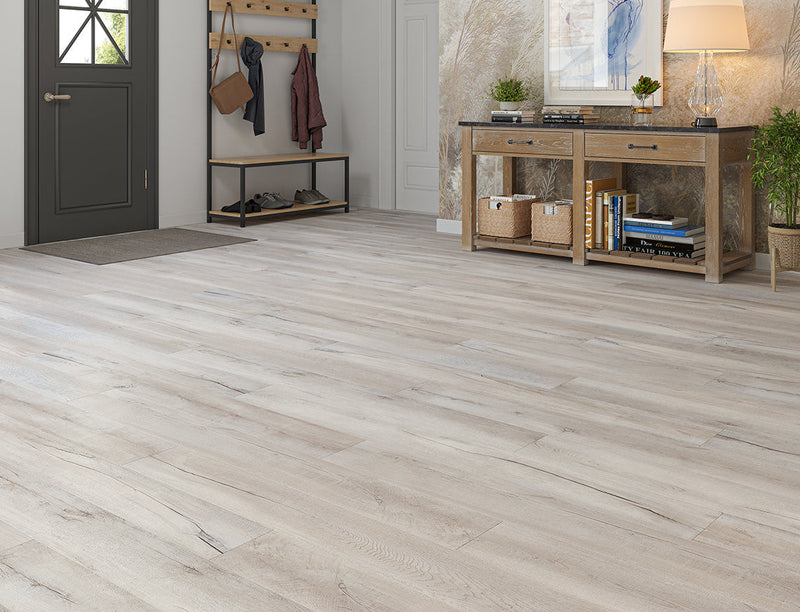 Bamburgh Oak White Blue Brushed Oak Plank LVT Flooring | 181 x 1520 x 8/0.17mm