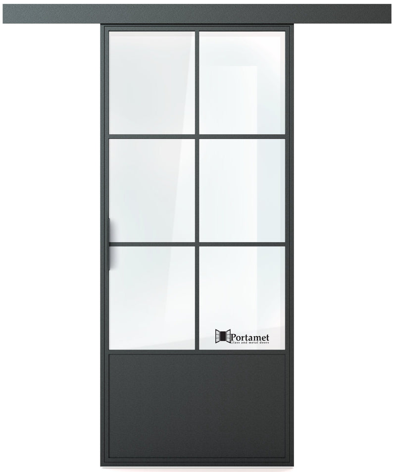 Portamet by Sfarzo - Barcelona Classic Single Glazed Steel Sliding Door