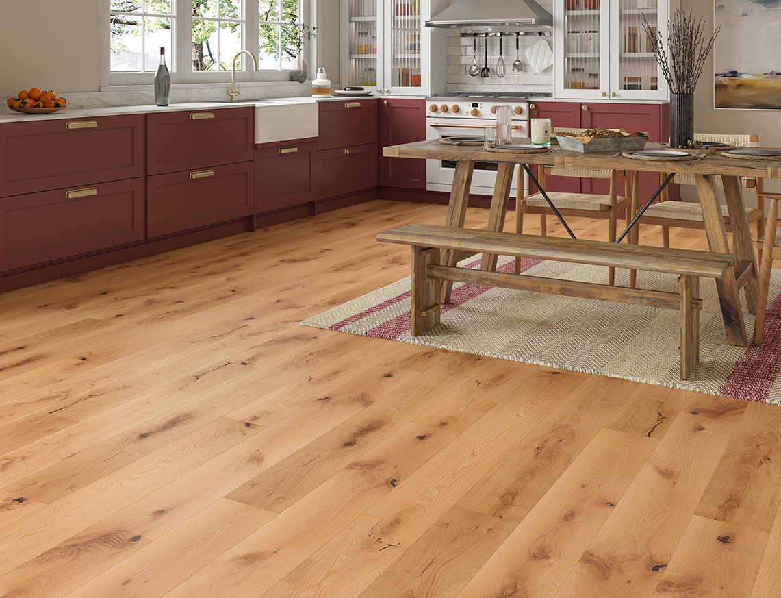 Beacon Oak Brushed Plank Engineered Wood Flooring | UV Oiled | 190 x 1900 x 15/4mm