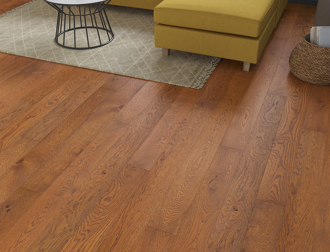 Beaumont Oak Brushed Plank Engineered Wood Flooring | UV Oiled | 150 x 1900 x 14/3mm