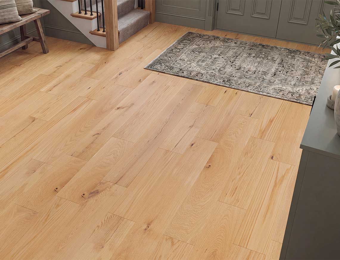 Bedford Oak Smooth Plank Solid Wood Flooring | UV Lacquered | 150 x 300-1500 x 18mm