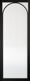 LPD Melrose Reeded Glazed Pre-Finished Black Door Internal door