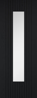 LPD Sydney Glazed Black Laminate Pre-Finished Door