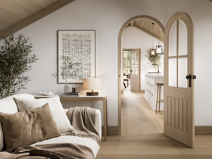 LPD Curved Door Lining Pre-Finished Blonde Oak