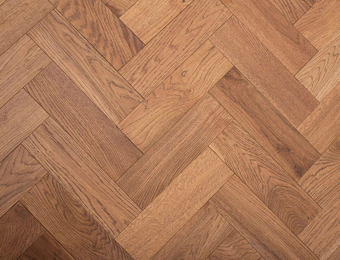 Bowland Oak Antique Colour Brushed Handscraped Herringbone Engineered Wood Flooring | UV Lacquered | 90 x 300 x 14/3mm