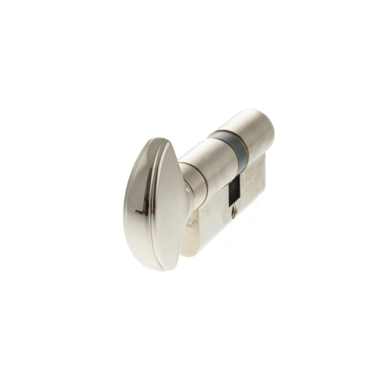 AGB Euro Profile 5 Pin Cylinder Key to Turn 30-30mm (60mm) - Polished Nickel
