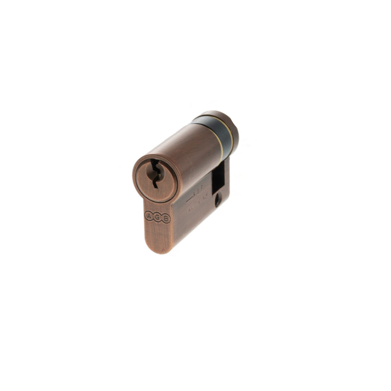 AGB Euro Profile 5 Pin Single Cylinder 35-15mm (45mm) - Copper