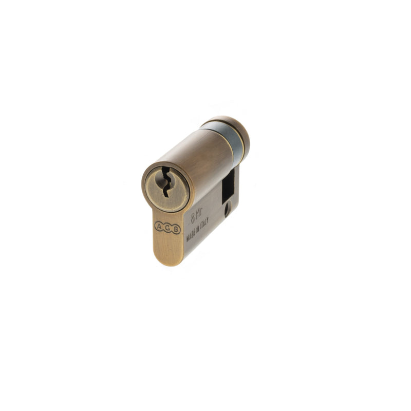 AGB Euro Profile 5 Pin Single Cylinder 35-15mm (45mm) - Matt Antique Brass