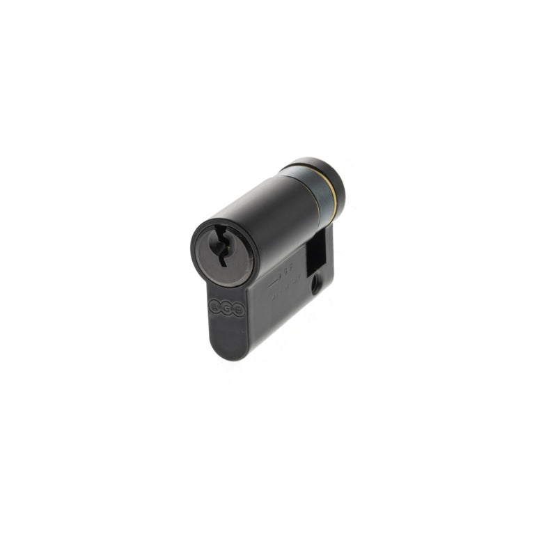 AGB Euro Profile 5 Pin Single Cylinder 35-15mm (45mm) - Matt Black