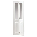 JB Kind Canterbury Clear Glazed White Bi-fold Internal Door