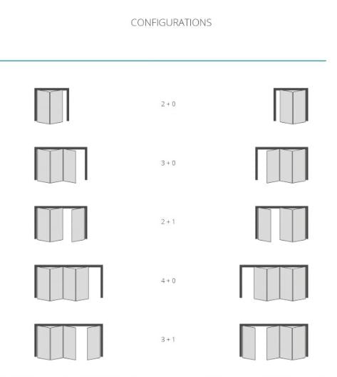 LPD Aluminium Prefinished Grey Folding-Sliding Door Set - 3+0 (2990mm x 2090mm)