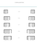 LPD Aluminium Prefinished Grey Folding-Sliding Door Set - 3+0 (2390mm x 2090mm)
