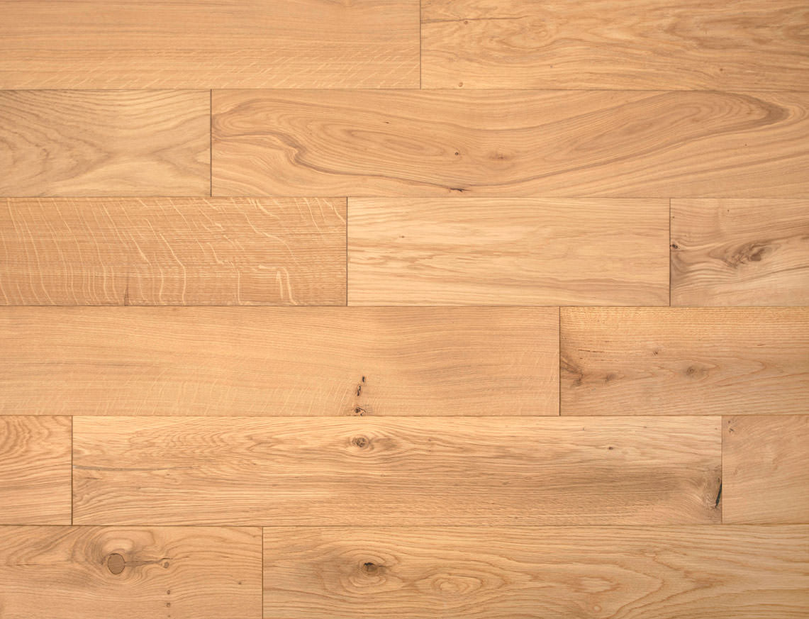 Castlewellan Oak Natural Brushed Plank Engineered Wood Flooring | UV Oiled | 150 x 300-1200 x 14/3mm