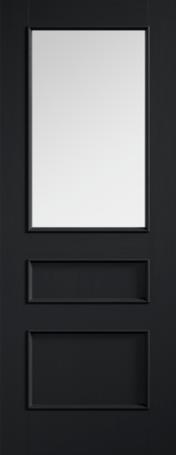 LPD Toledo Glazed Pre-Finished 2P/1L Charcoal Black Door