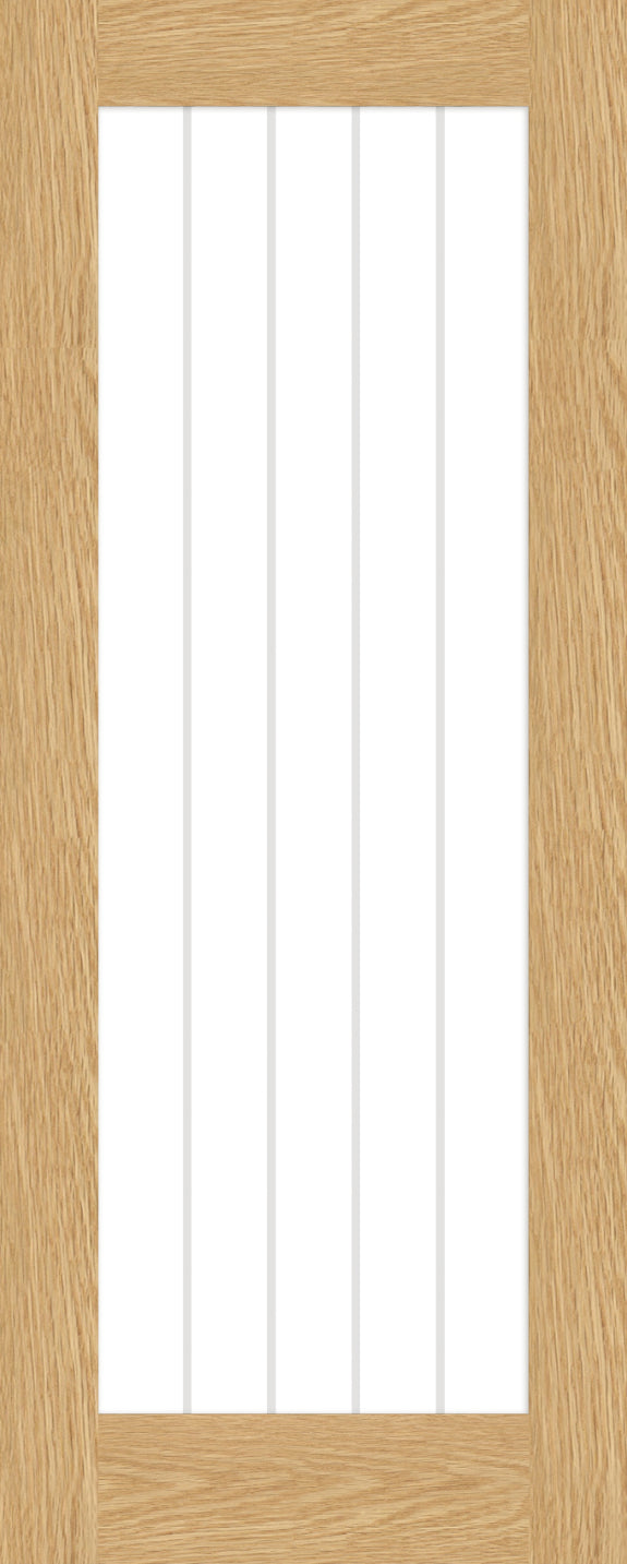 Artis Cheshire Unfinished Oak Clear Glazed 1L Door