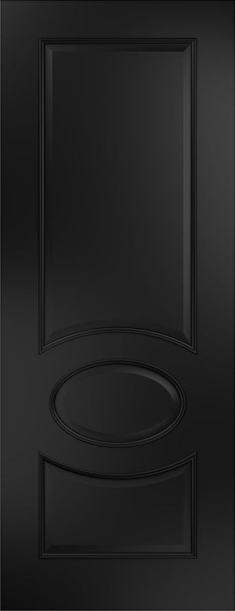 Pre-Assembled Clarendon Black Pre-Finished FD30 Fire Door Set FSC