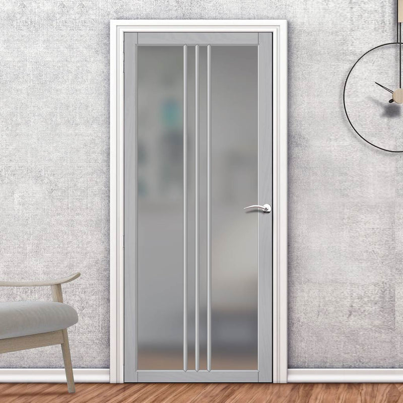 Urban Lite Galeria Door DD0102F Frosted Glass - Light Grey Premium Primed