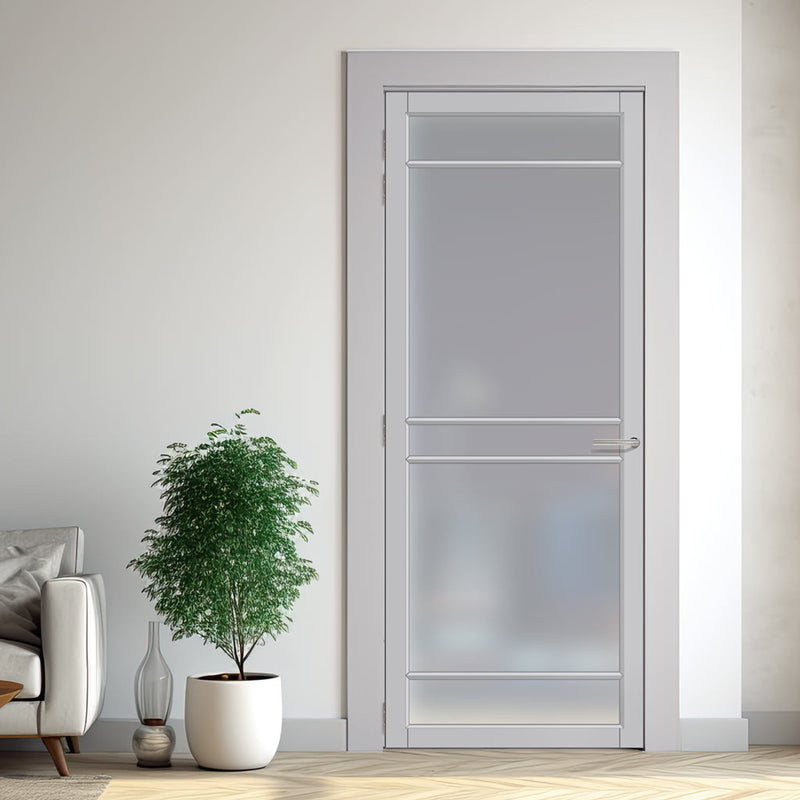 Urban Lite Ebida Door DD0113F Frosted Glass - Light Grey Premium Primed