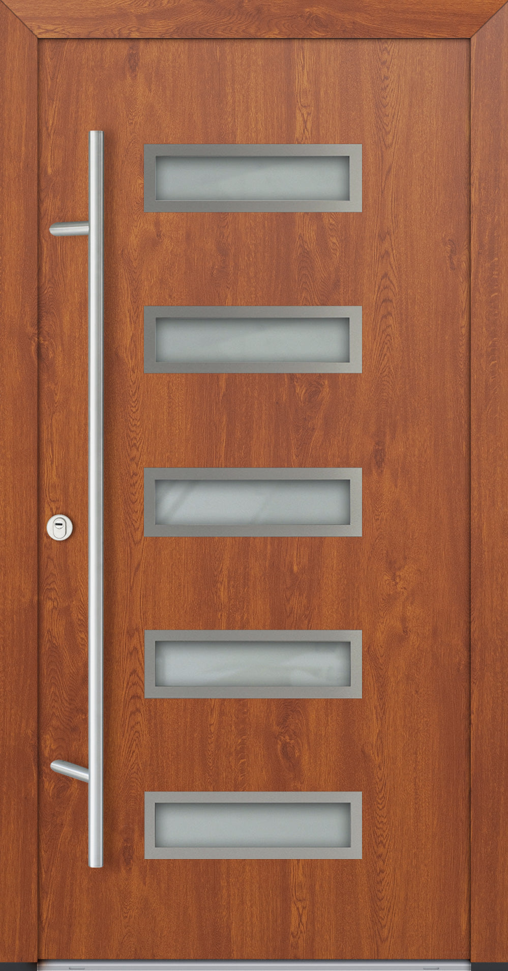Turenwerke ALU-STEEL DS82 Design 11 Steel Door - Wood Finish Options