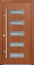 Turenwerke ALU-STEEL DS68 Design 11 Steel Door - Wood Finish Options