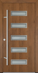 Turenwerke ALU-STEEL DS68 Design 11 Steel Door - Wood Finish Options