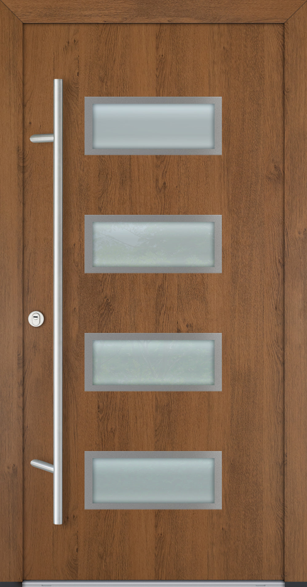 Turenwerke ALU-STEEL DS68 Design 42 Steel Door - Wood Finish Options
