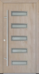 Turenwerke ALU-STEEL DS68 Design 11 Steel Door - Wood Finish Options