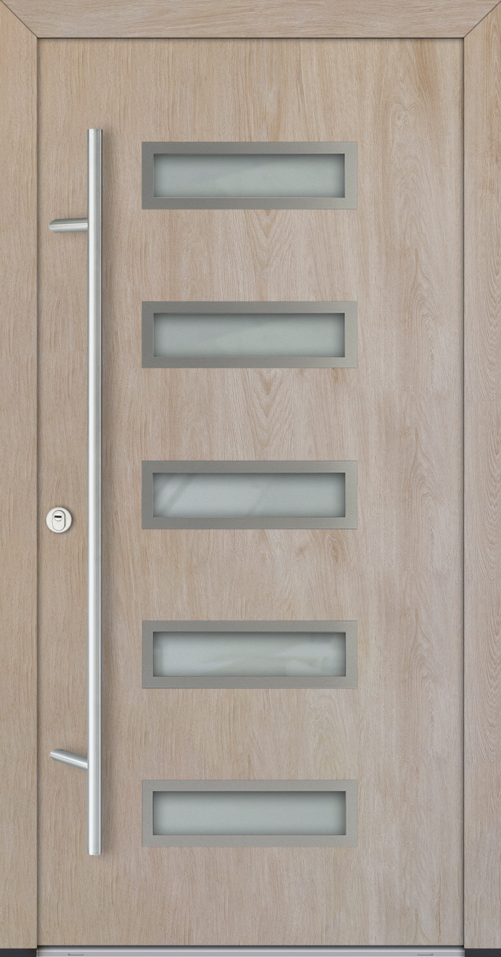 Turenwerke ALU-STEEL DS82 Design 11 Steel Door - Wood Finish Options