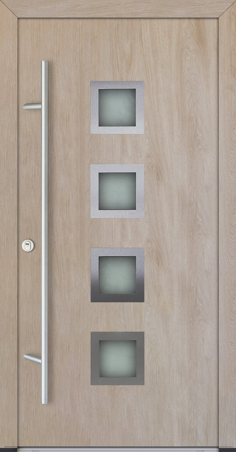 Turenwerke ALU-STEEL DS68 Design 13 Steel Door - Wood Finish Options