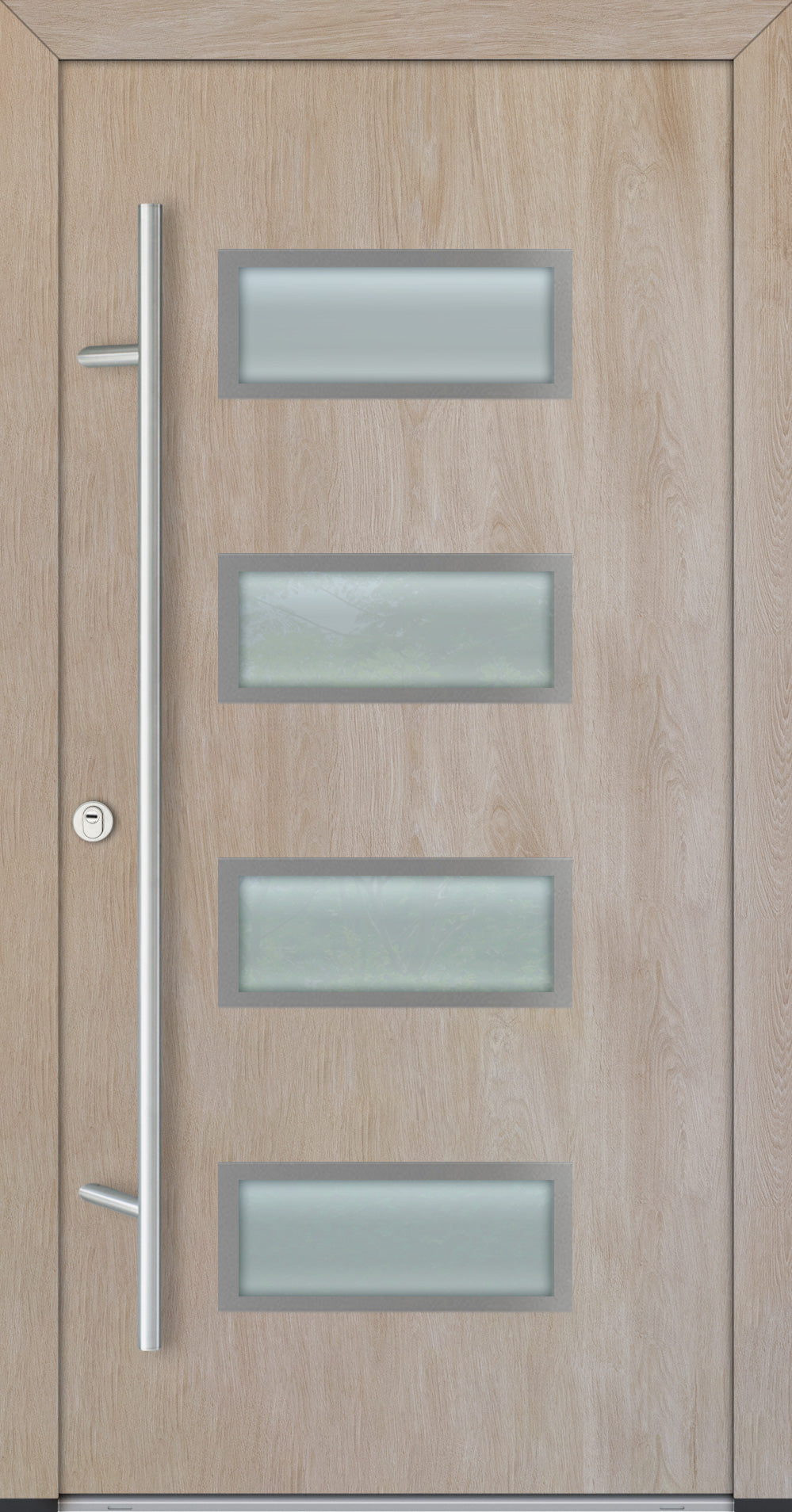 Turenwerke ALU-STEEL DS68 Design 42 Steel Door - Wood Finish Options
