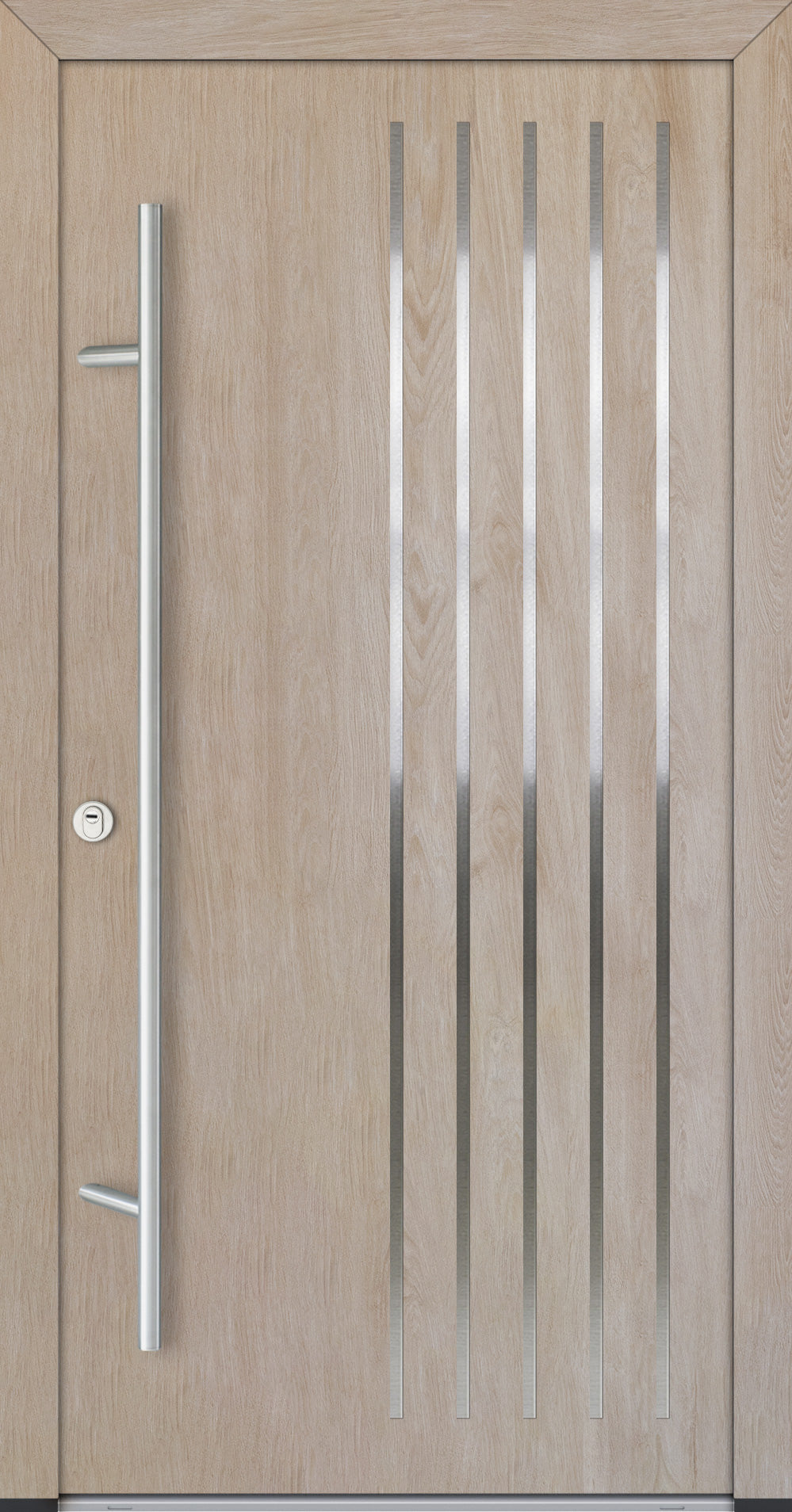 Turenwerke ALU-STEEL DS68 Design 44 Steel Door - Wood Finish Options