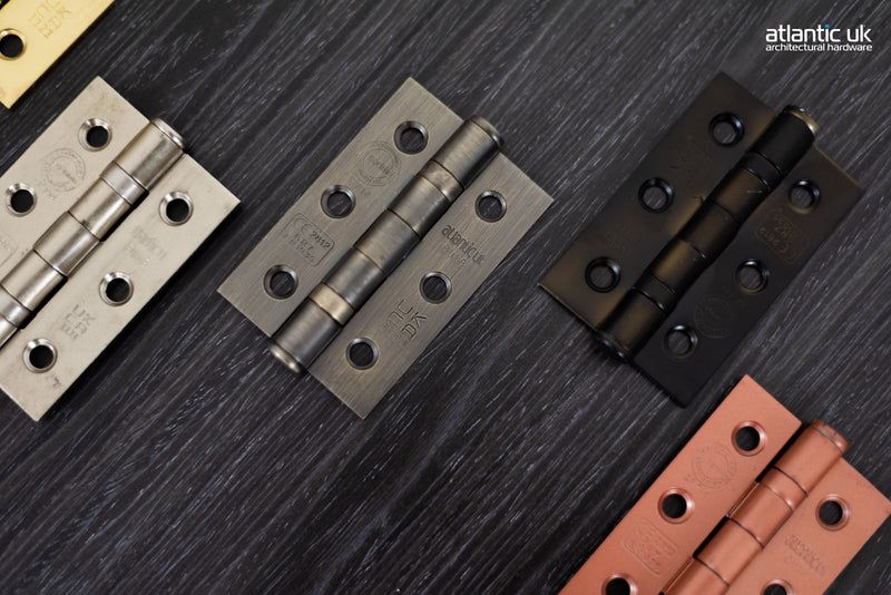 Atlantic CE Fire Rated Grade 7 Ball Bearing Hinges 3" x 2" x 2mm - Antique Copper