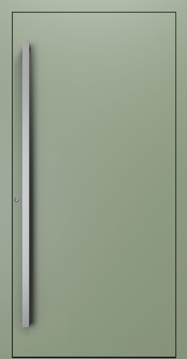 Turenwerke SL75 Design 00 Premium75 aluminium door in pale green RAL 6021