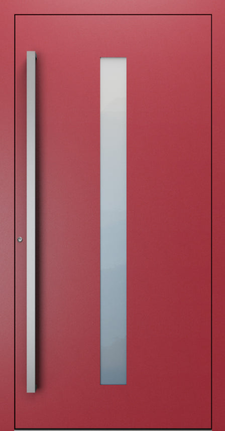 Turenwerke SL75 Design 01 Premium75 aluminium door in purple red RAL 3004