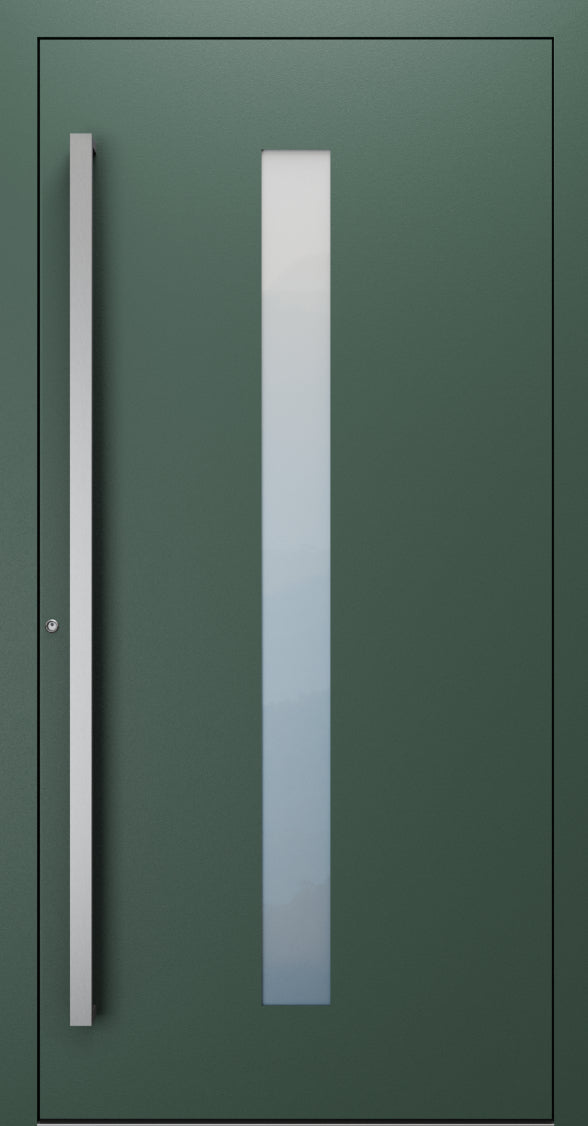 Turenwerke SL75 Design 01 Premium75 aluminium door in fir green RAL 6009