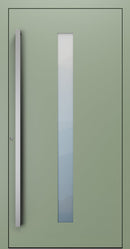 Turenwerke SL75 Design 01 Premium75 aluminium door in pale green RAL 6021