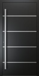 Turenwerke SL75 Design 02 Premium75 aluminium door in jet black RAL 9005