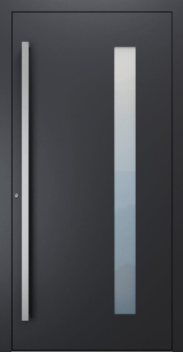 Turenwerke SL75 Design 04 Premium75 aluminium door in black grey RAL 7021