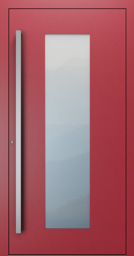 Turenwerke SL75 Design 08 Premium75 aluminium door in purple red RAL 3004