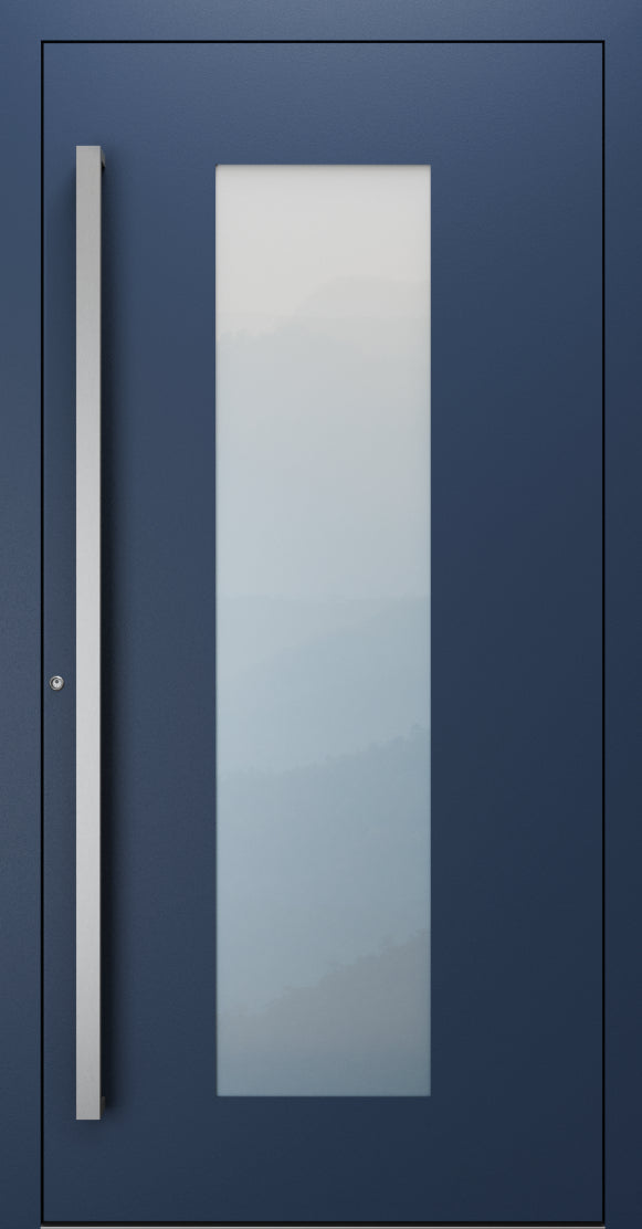 Turenwerke SL75 Design 08 Premium75 aluminium door in sapphire blue RAL 5003