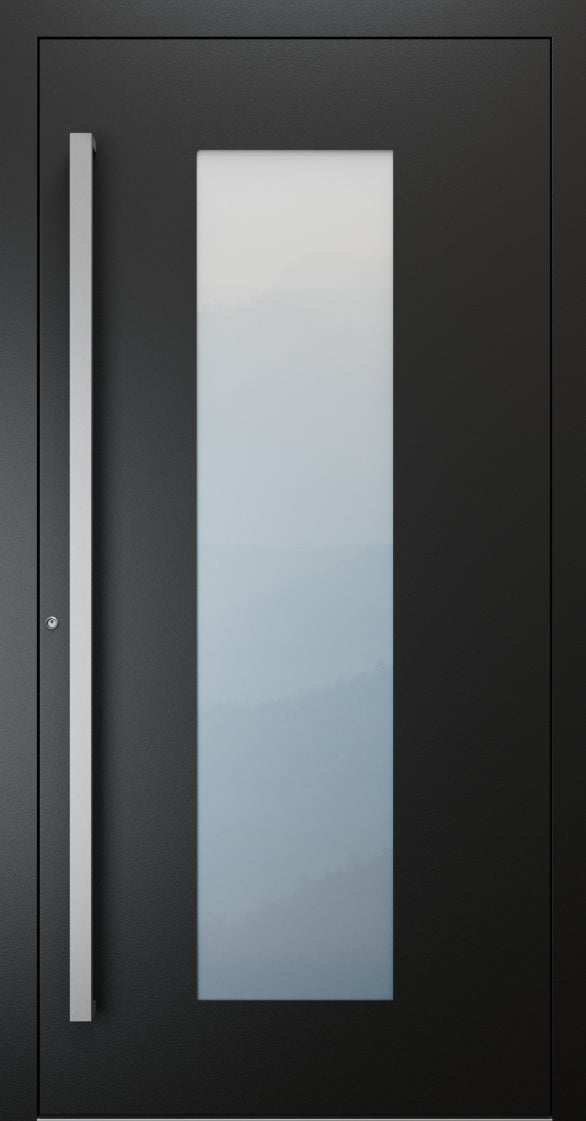 Jet Black Aluminium Front Door SL75