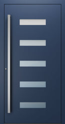 Turenwerke SL75 Design 11 Premium75 aluminium door in sapphire blue RAL 5003