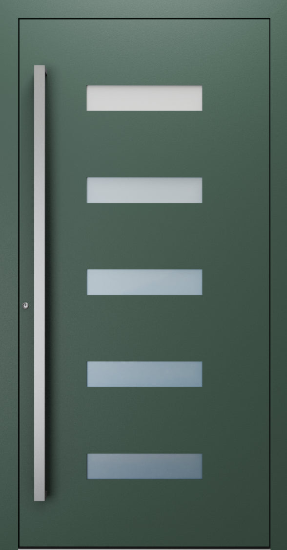 Turenwerke SL75 Design 11 Premium75 aluminium door in fir green RAL 6009