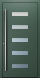 Turenwerke SL75 Design 11 Premium75 aluminium door in fir green RAL 6009