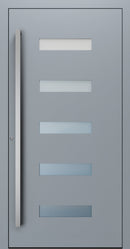 Turenwerke SL75 Design 11 Premium75 aluminium door in silver grey RAL 7001